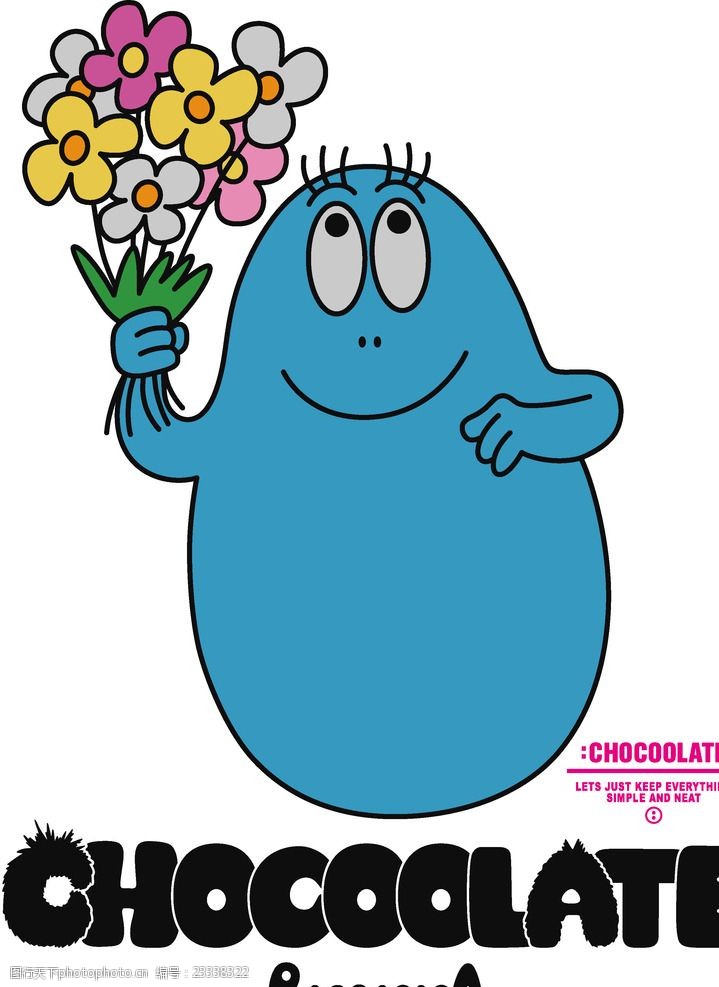 barbapapa系列植绒蓝怪