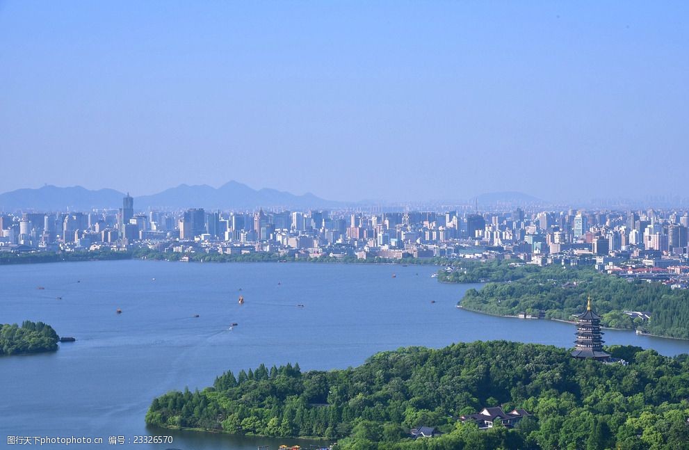 杭州西湖全景