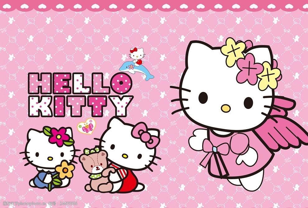 kt猫儿童房电视背景墙