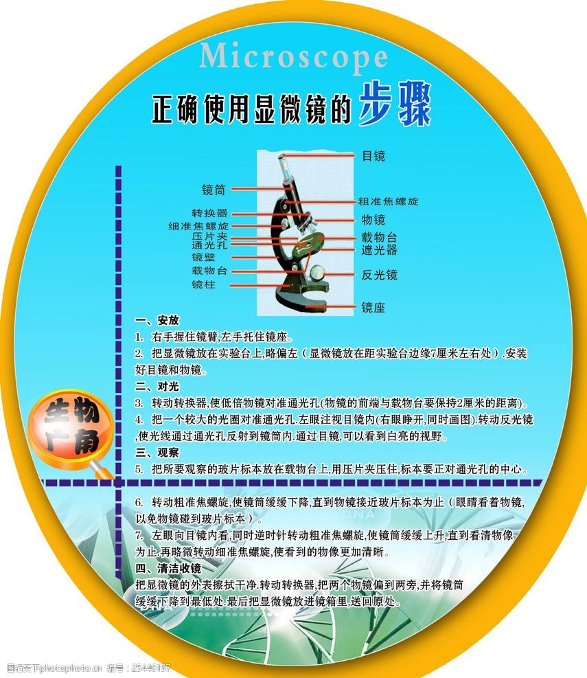 显微镜使用步骤