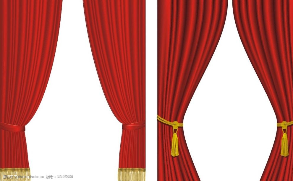 舞台幔布矢量设计