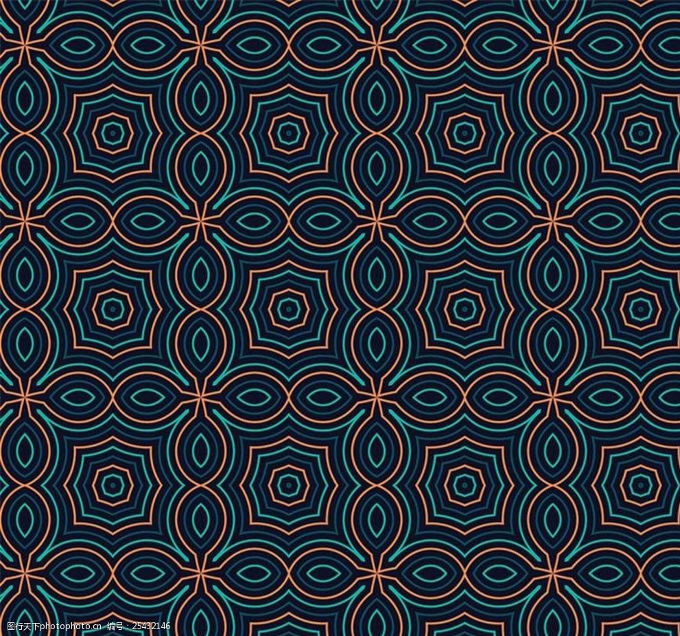 对称花纹底纹背景矢量素材