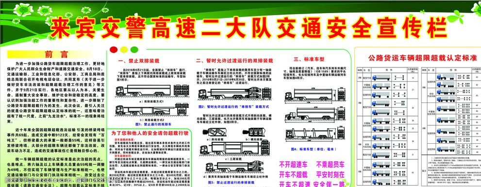 超限超载2016年新规定宣传展