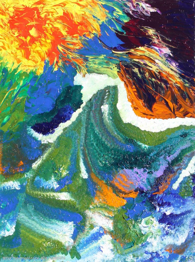 花朵油画笔触图片