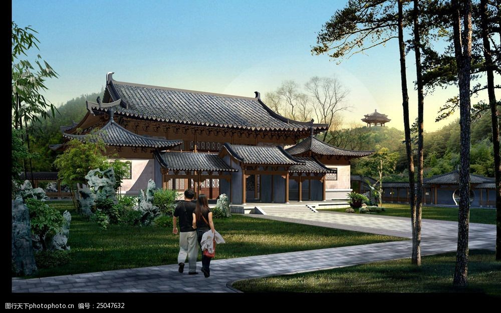 古典园林大门效果图片