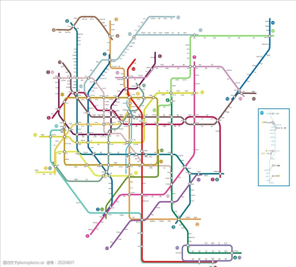 2016年11月廣州最新地鐵圖