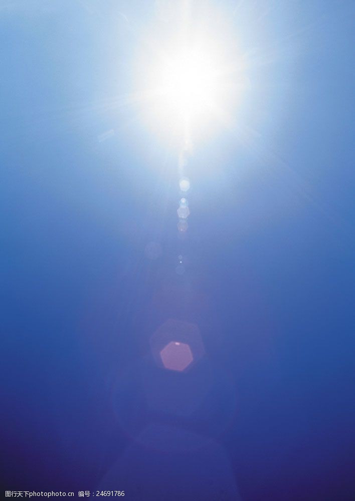 太阳光圈自然景观图片