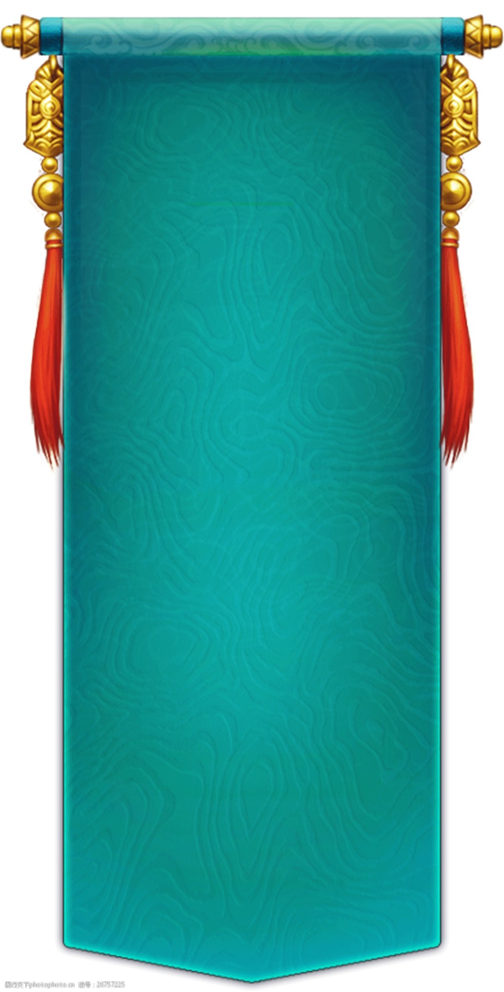 游戏横幅复古卷轴高清透明素材