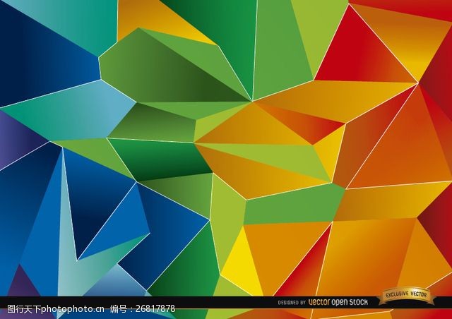 丰富多彩的多边形背景
