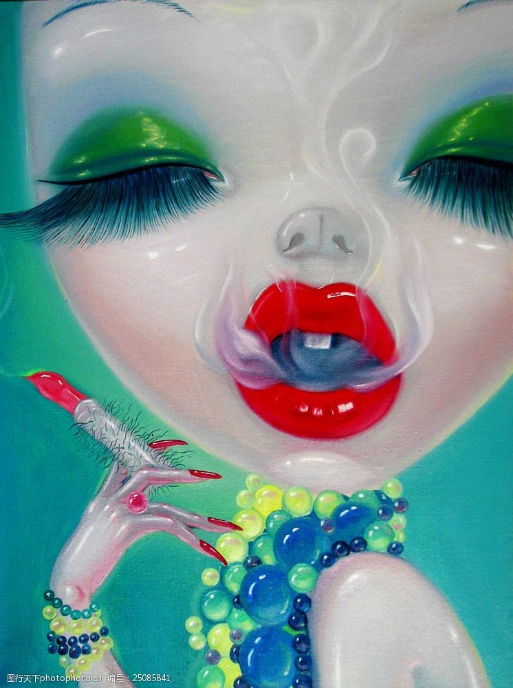 抽象人物油画图片