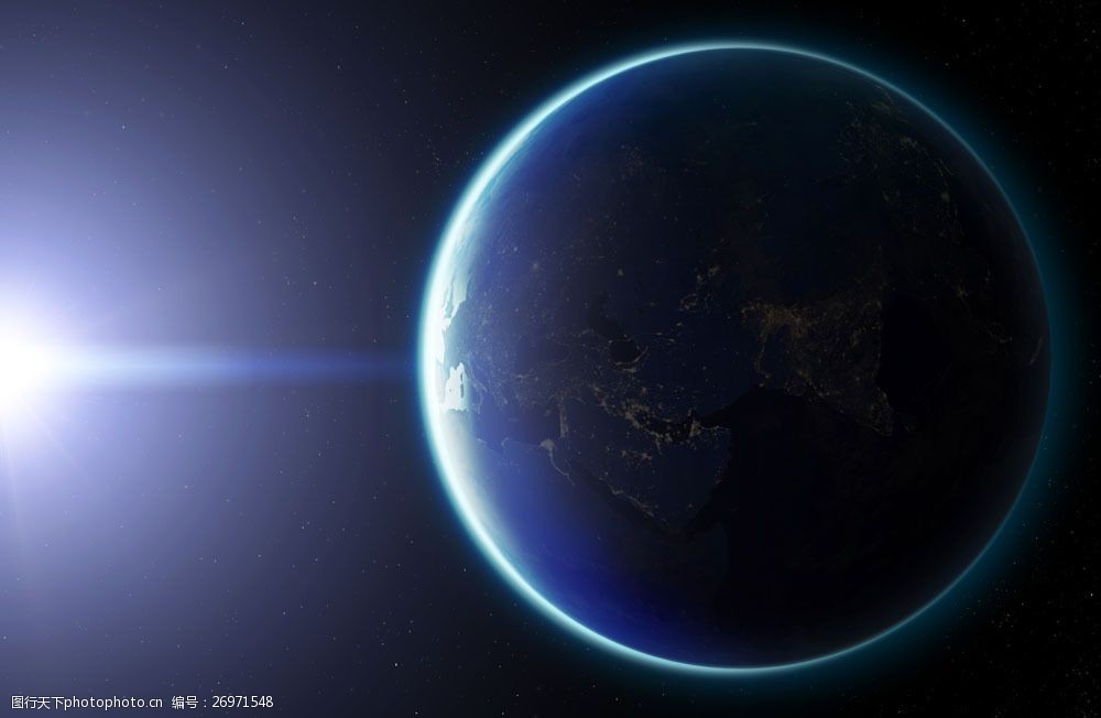 发光的地球图片