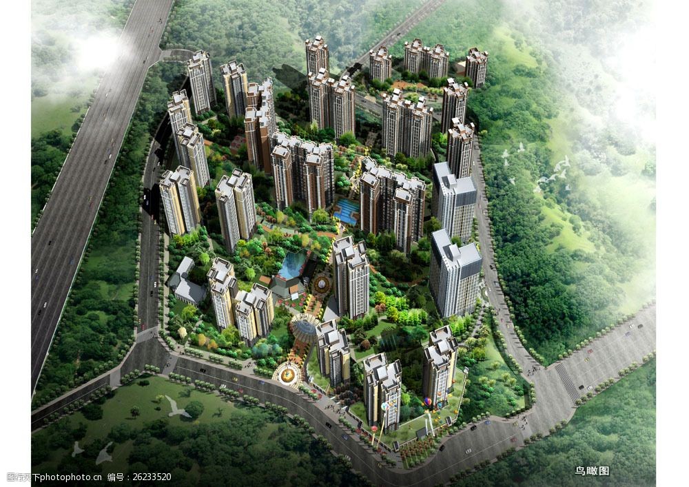 房地产设计鸟瞰图片