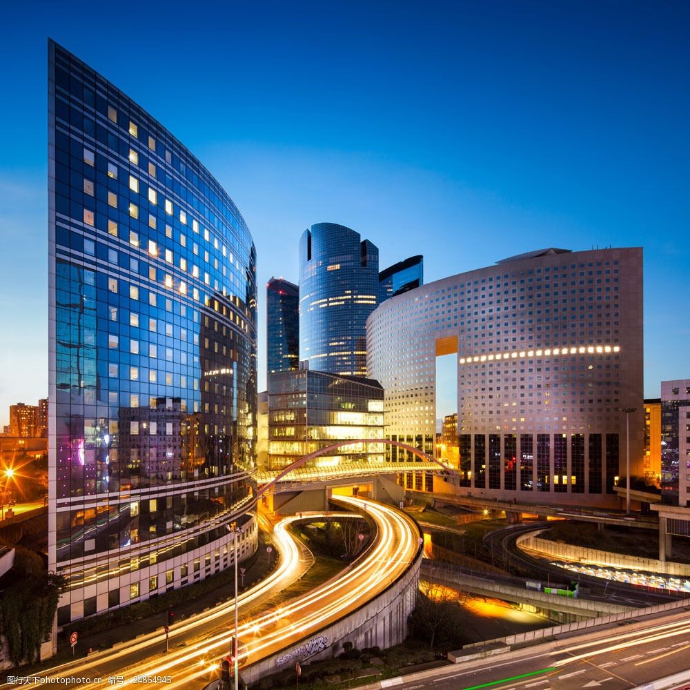 城市建筑与立交桥风景图片