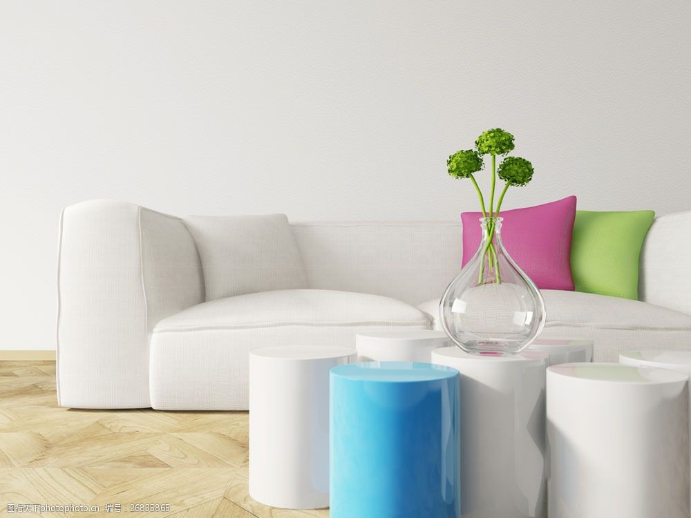 白色沙发客厅效果图图片