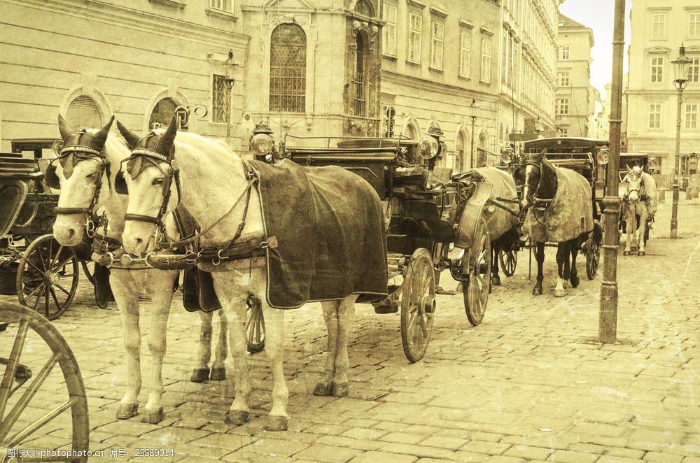 复古马车照片图片