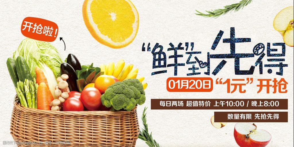 生鲜水果宣传促销展板