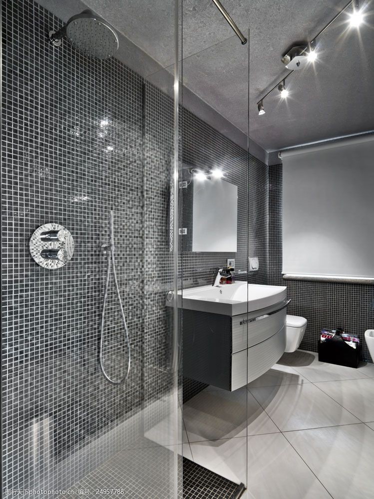 现代时尚浴室效果图图片