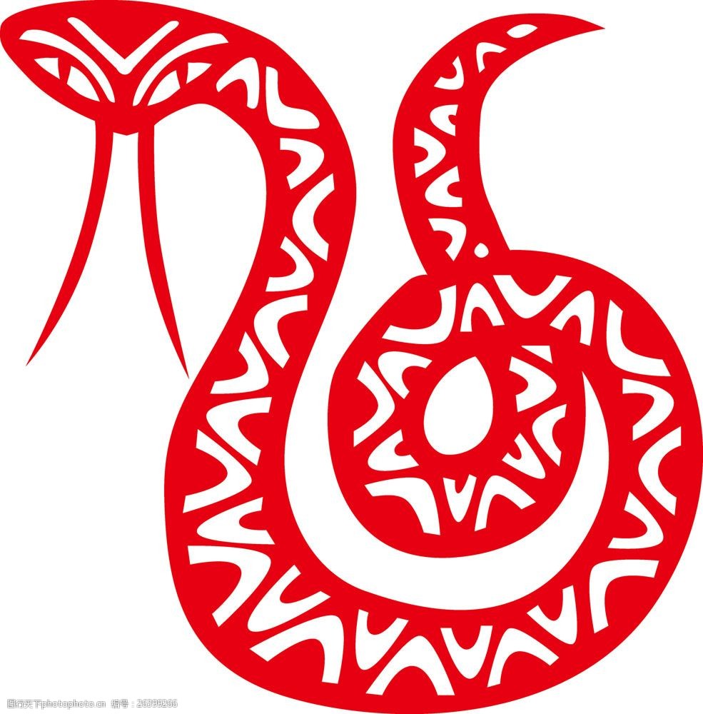 蛇年窗花剪纸图片