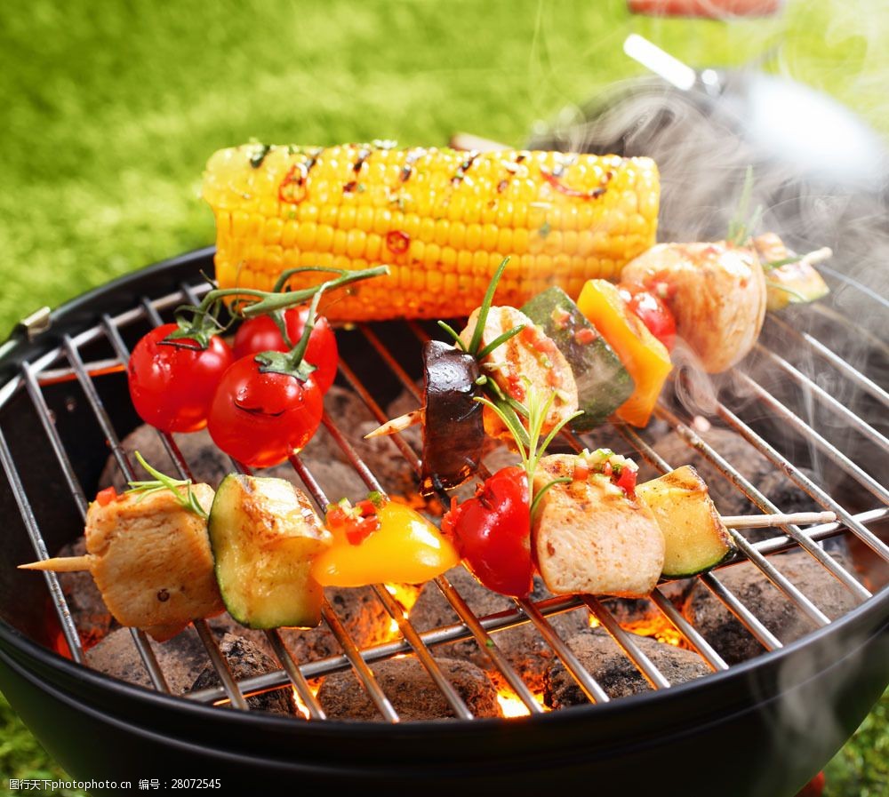 烧烤玉米蔬菜图片