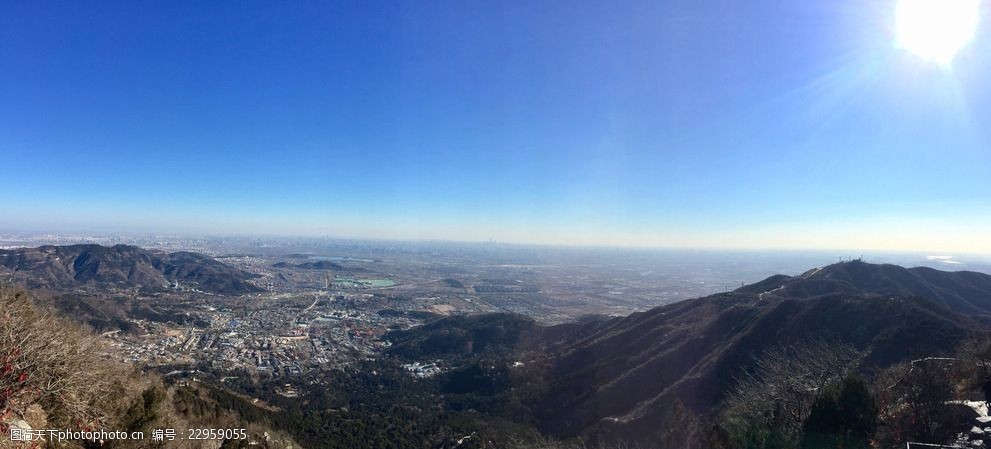 秋季 晴空 香山 香炉峰 远眺 北京全景 摄影 自然景观 自然风景 72dpi