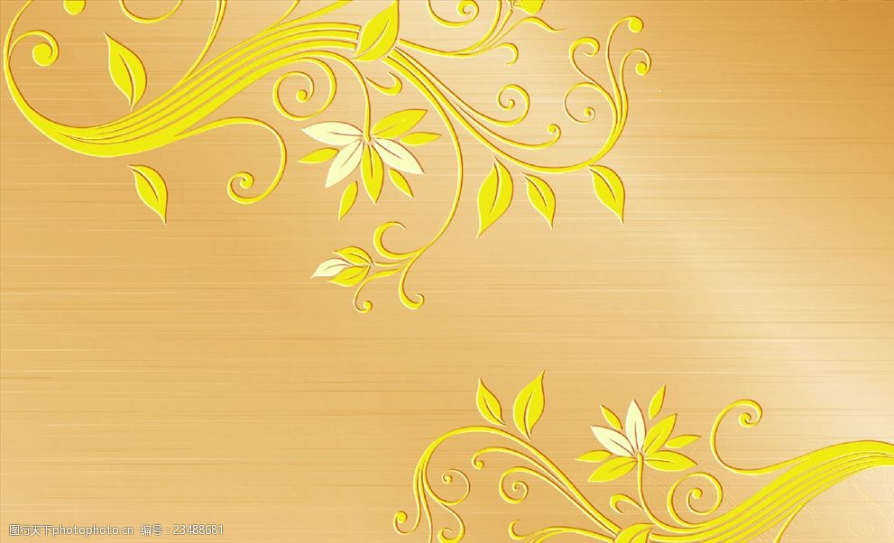 金色欧式花边花纹背景墙