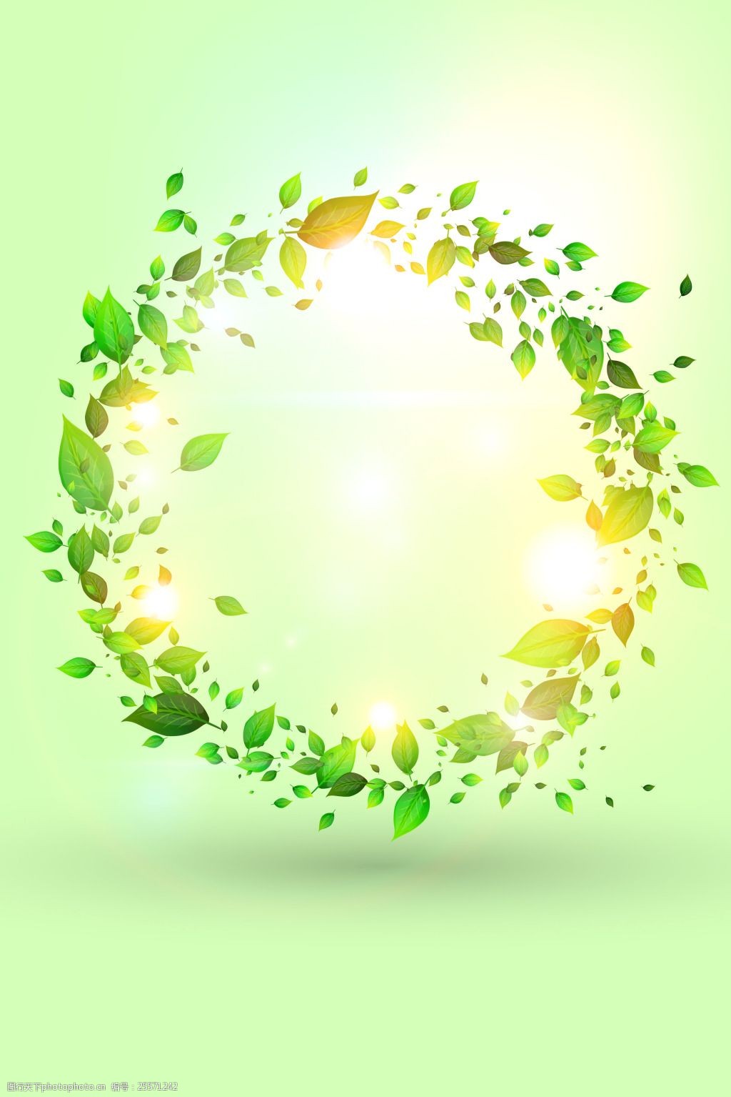 绿叶清新背景图片-图行天下图库