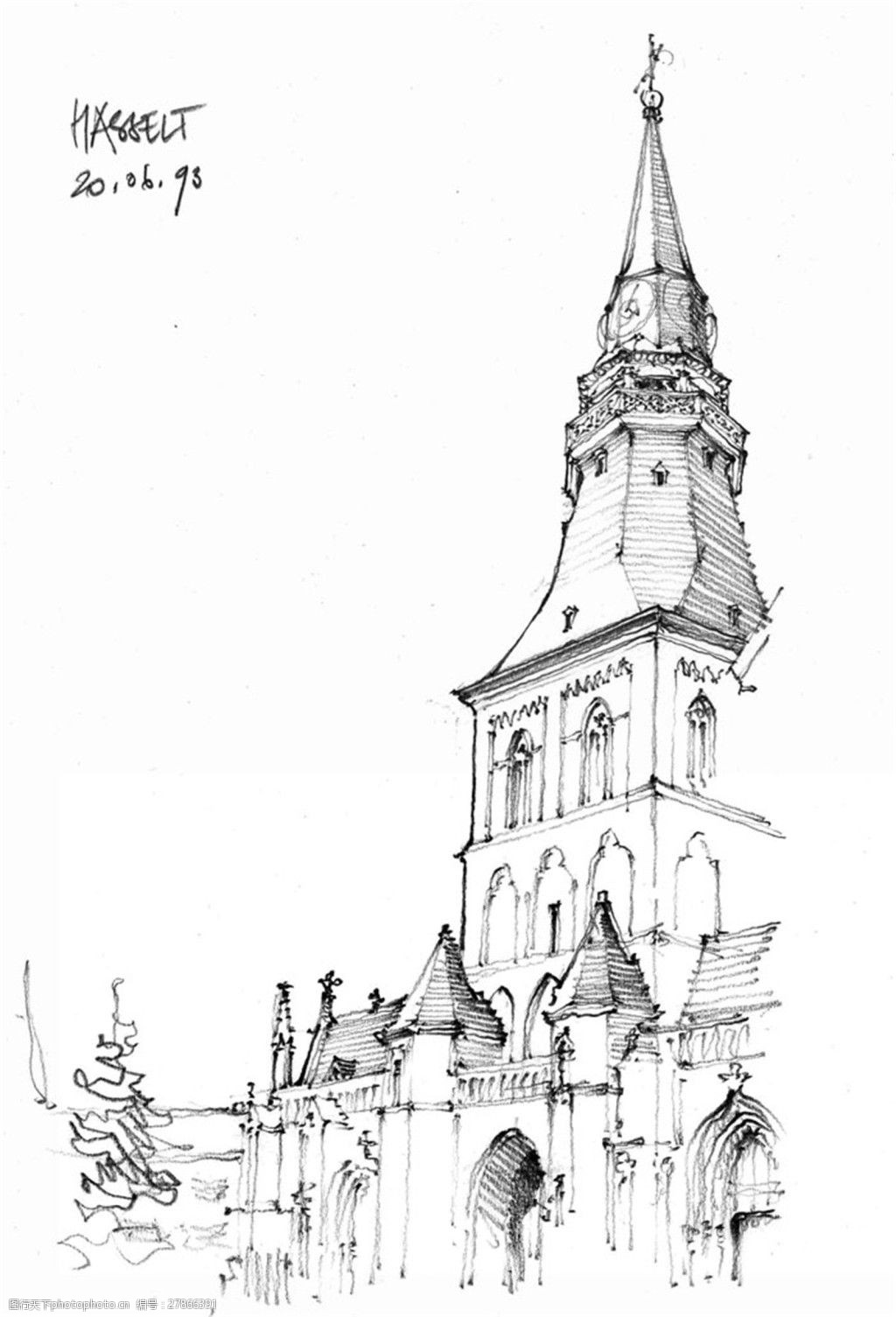 欧式建筑平面图素材