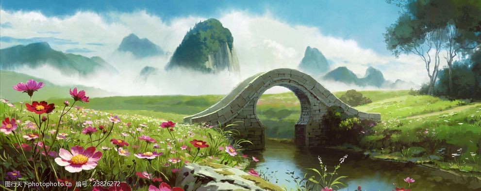 中国风概念场景设定