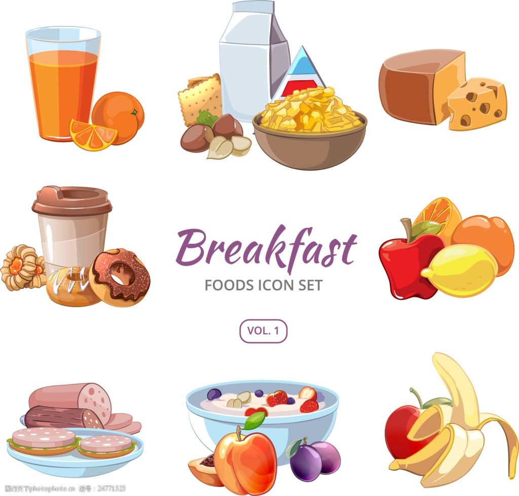 孩子早餐吃什么好,儿童营养早餐粥,儿童吃早餐卡通图片_大山谷图库