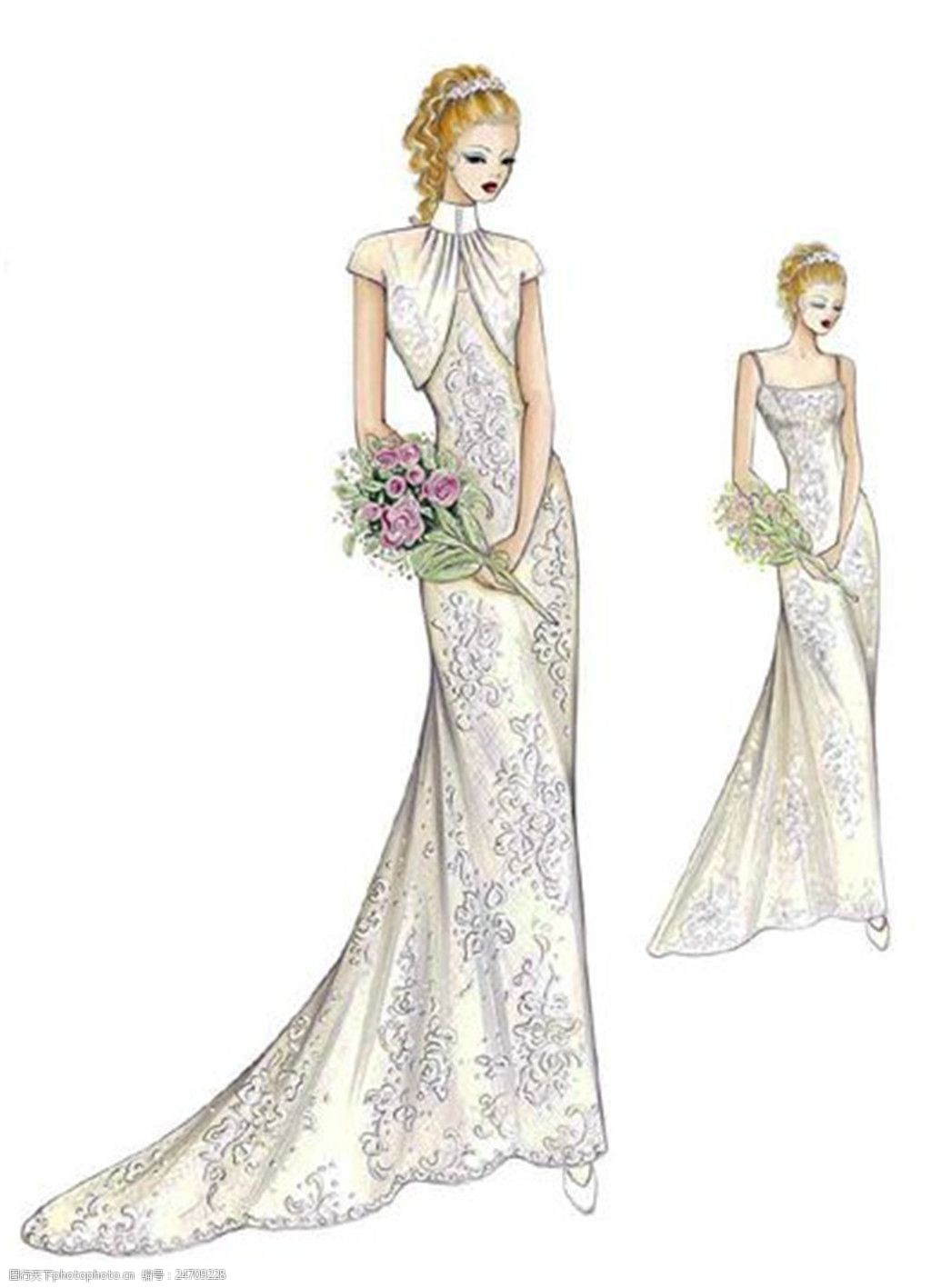 长裙礼服设计图