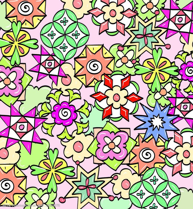 矢量多边形花纹背景图案