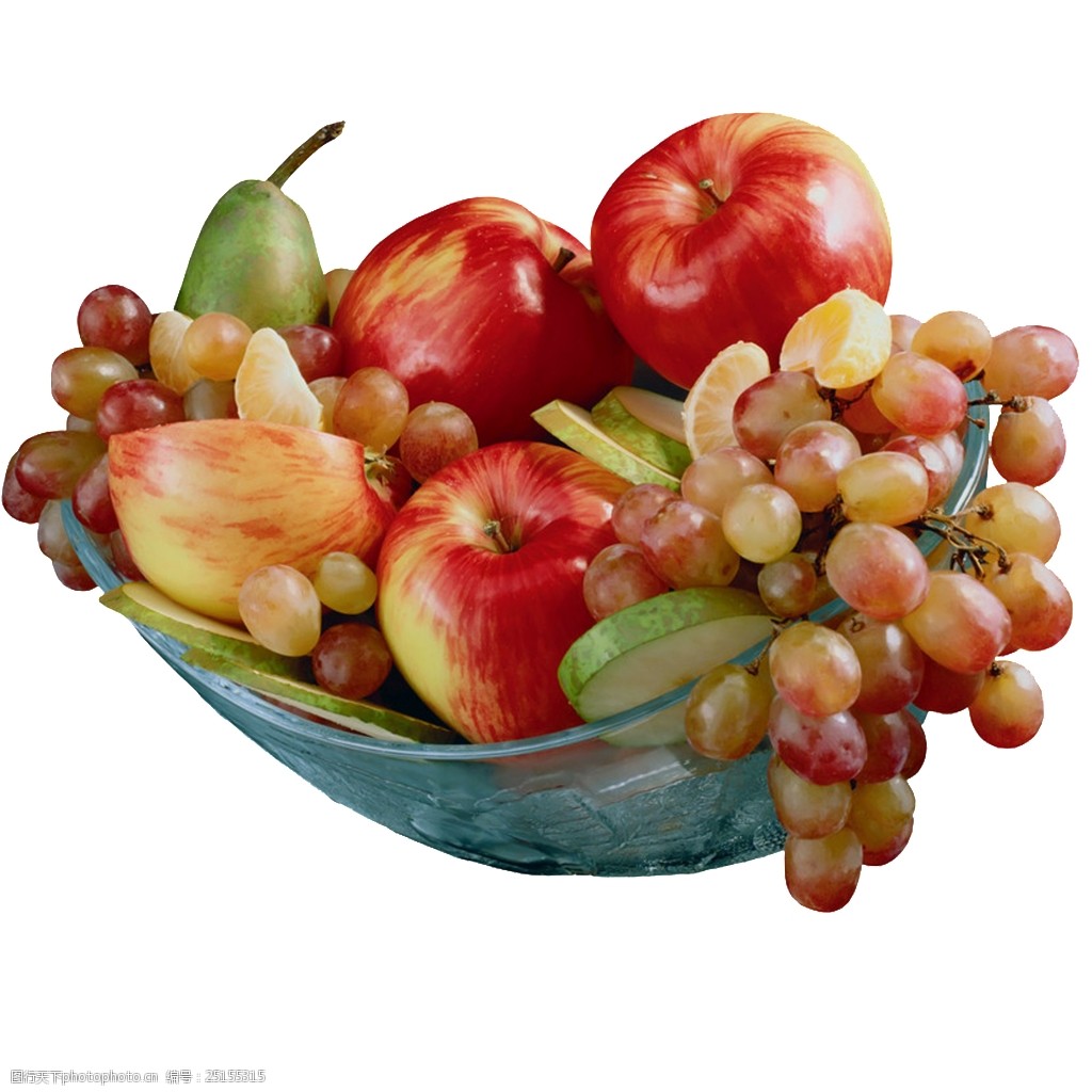 唯美葡萄苹果高清果盘素材