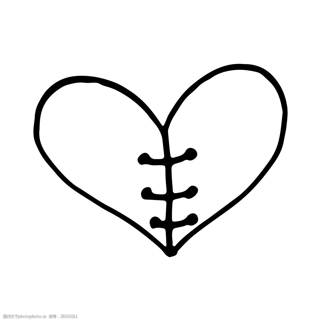 缝补卡通手绘爱心花朵嘴唇透明素材