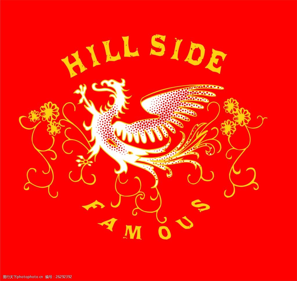 凤凰花纹素材背景