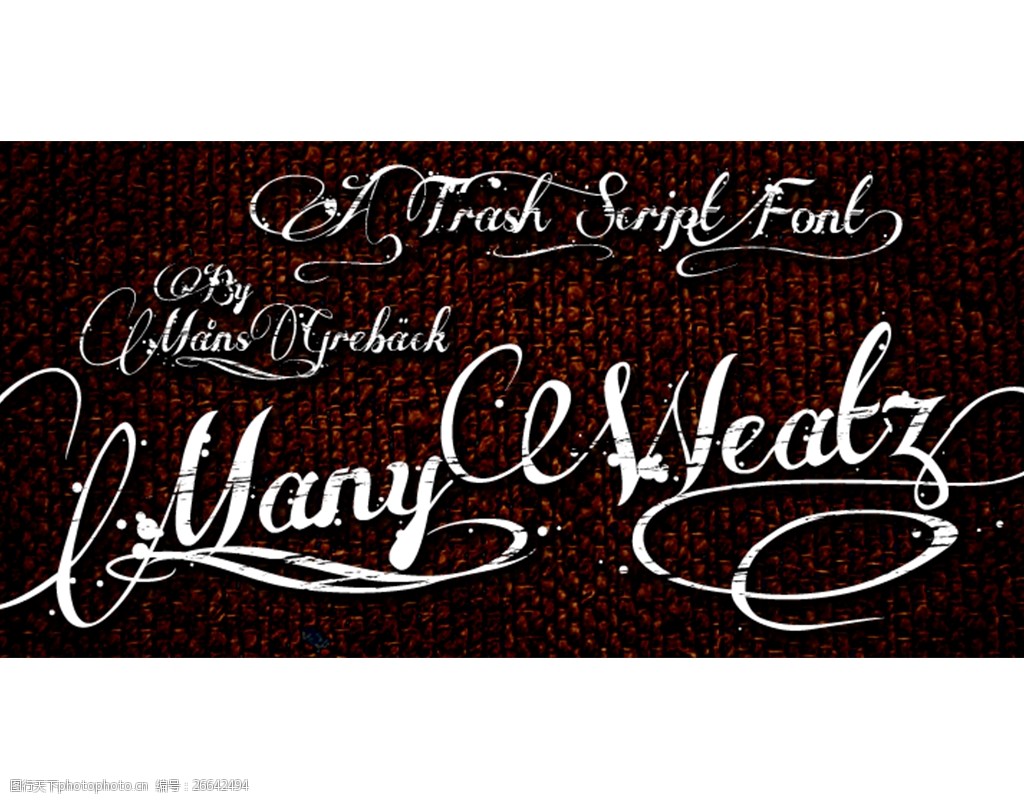 国外设计中常用的英文字体