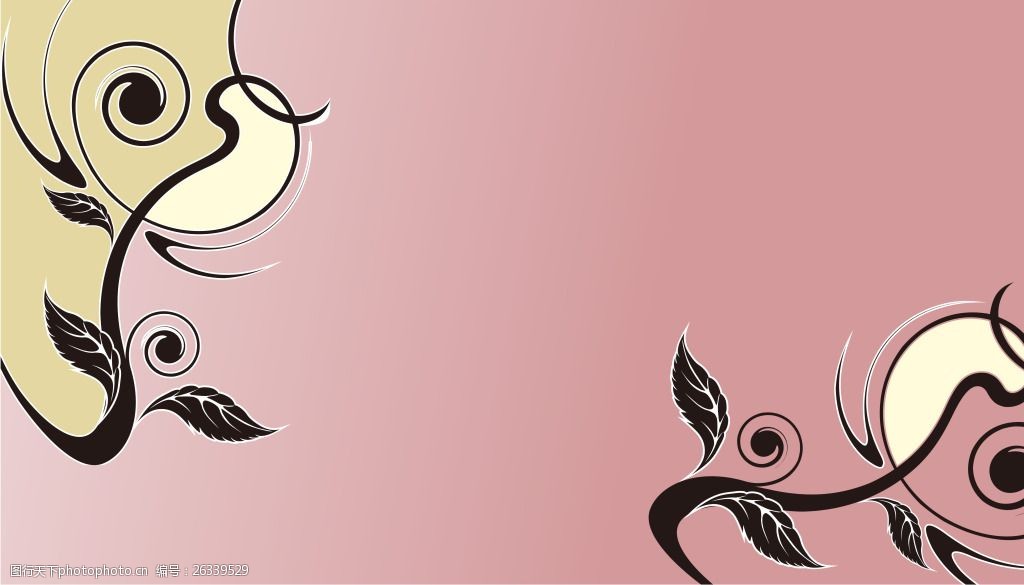 手绘花纹卡通背景