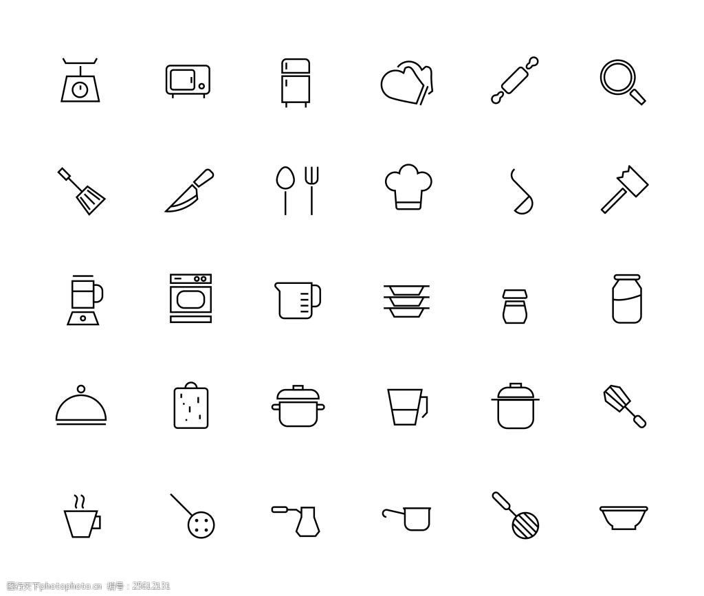 30个厨房图标