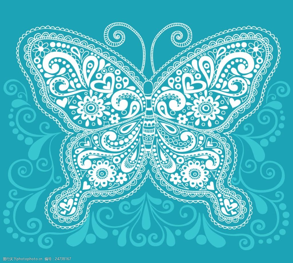 蝴蝶抽象变形图片