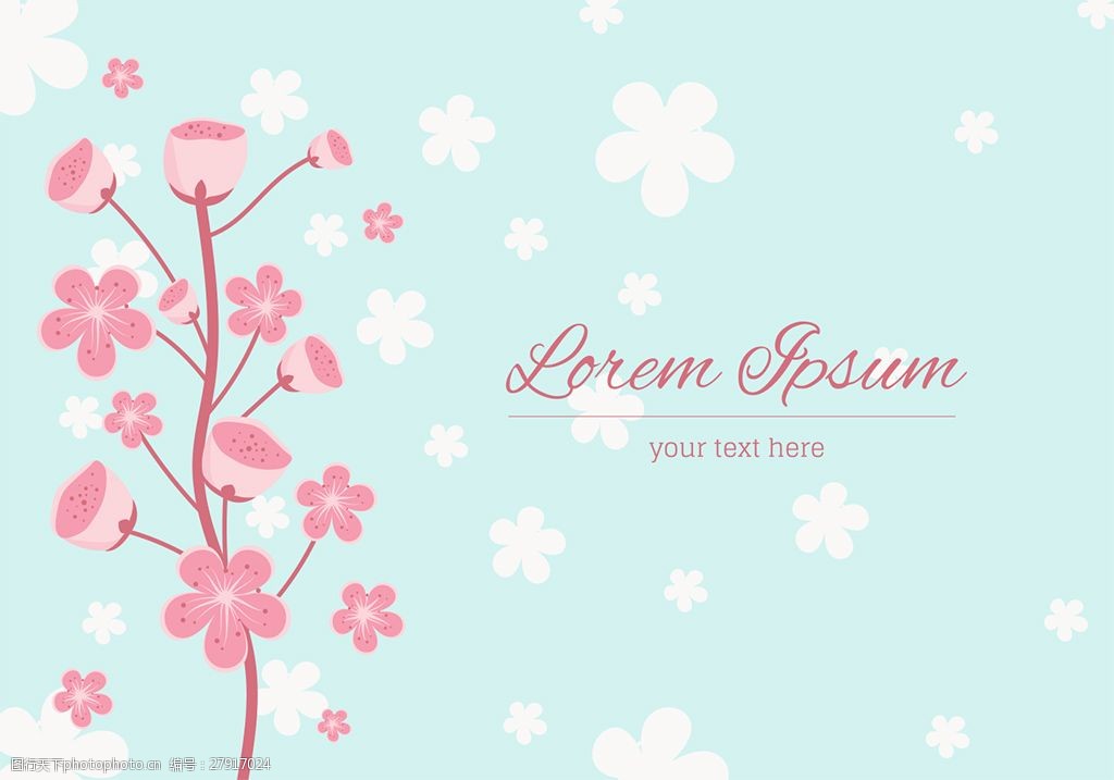 关键词:清新桃花插画背景 桃花素材 桃花 手绘桃花 手绘花卉 手绘植物