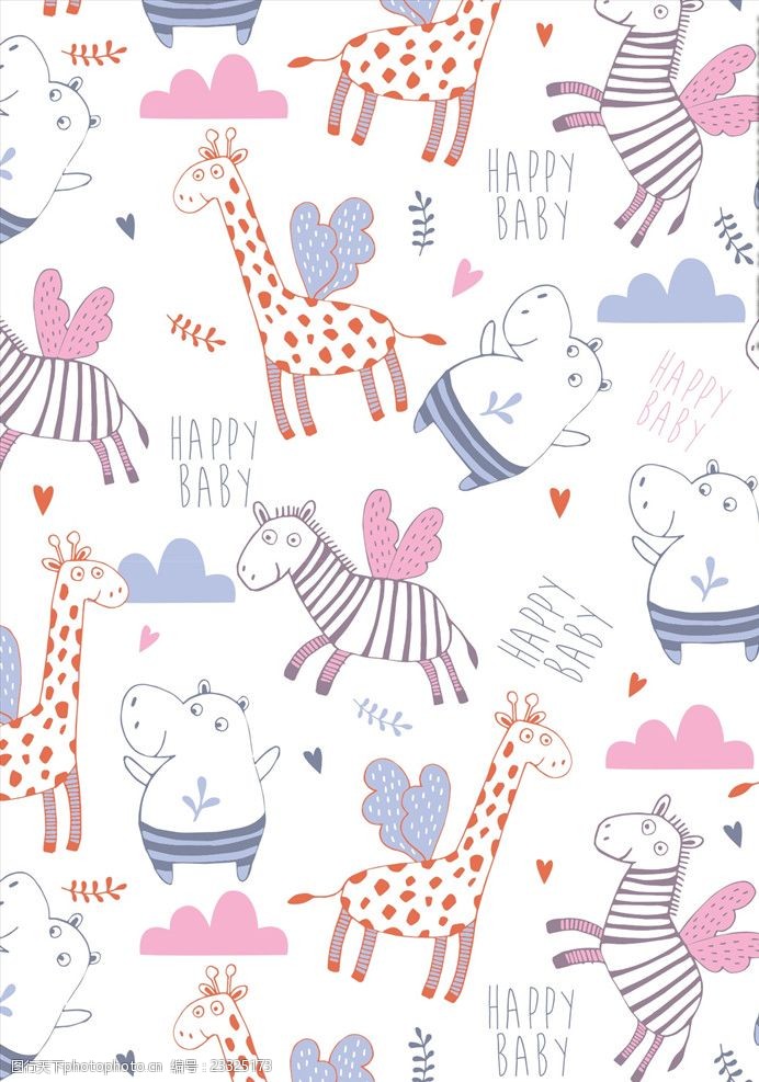 可爱卡通动物图案