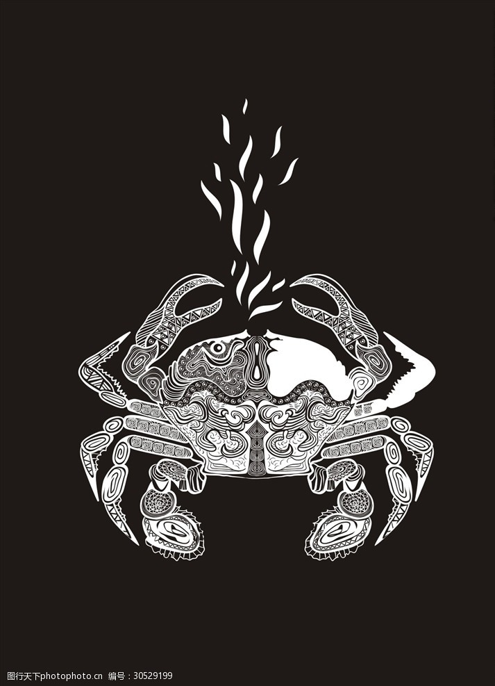 螃蟹素材下载海鲜矢量图下载