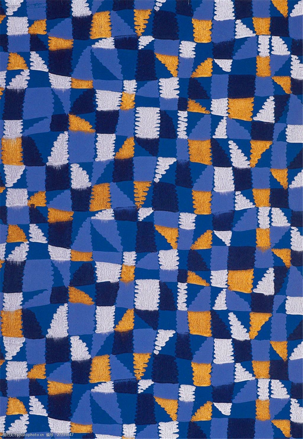 蓝色三角形背景图片