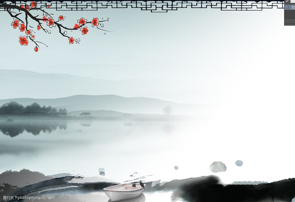 关键词:水墨广告背景 水墨 中国风 画风