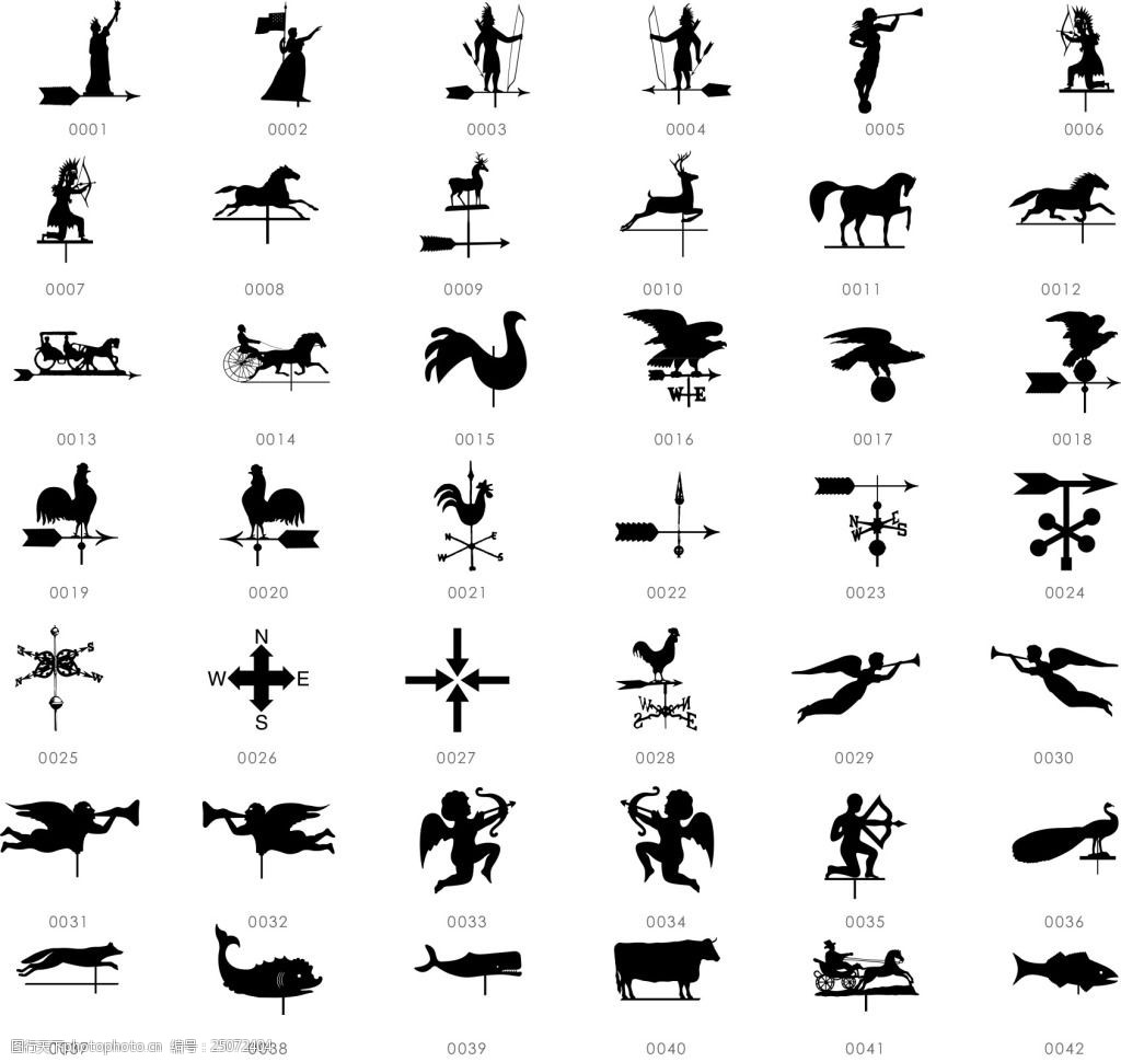 黑白人物图案图片-图行天下图库