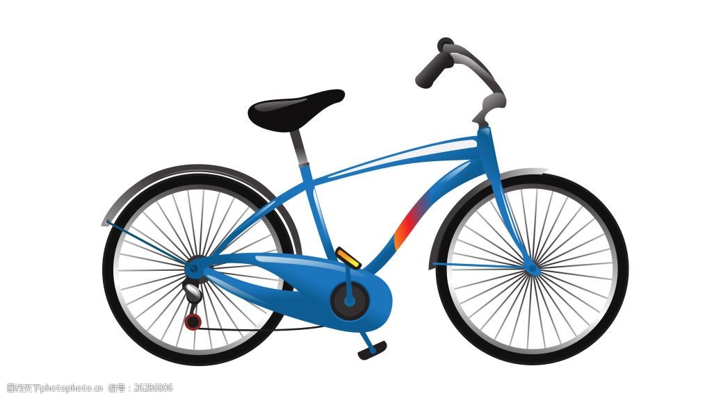 矢量卡通自行车eps
