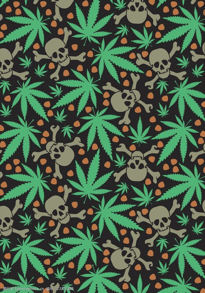 麻叶素材下载大麻叶子骷髅头素材