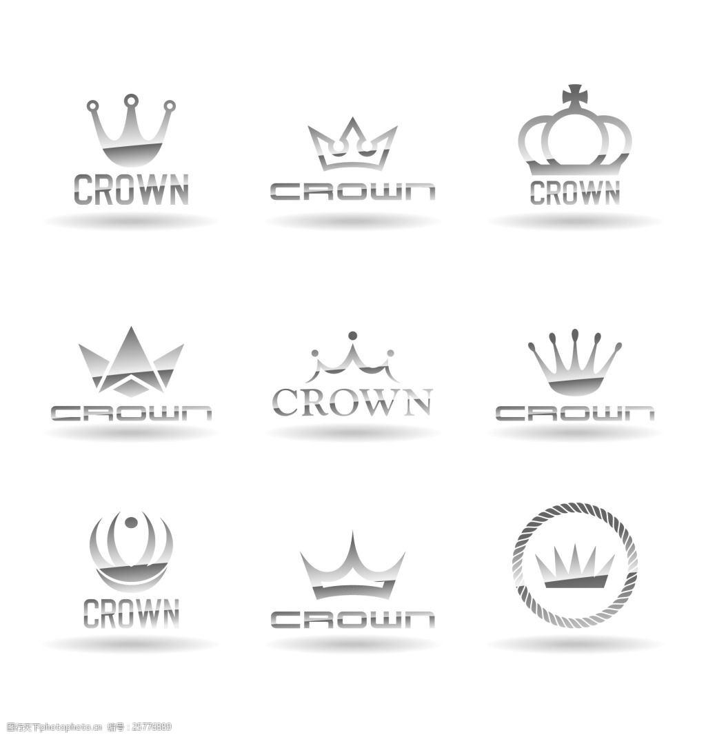 关键词:银色皇冠标志 质感 金属 银色 皇冠 标志 商标 白银