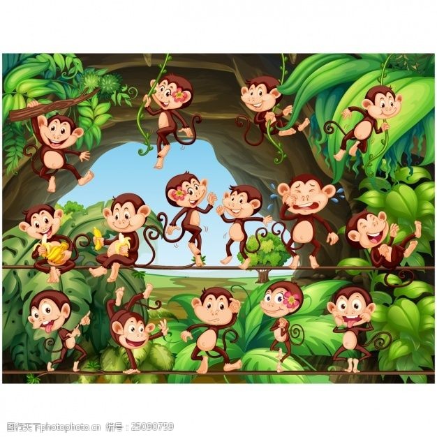 关键词:猴子背景设计 背景 设计 卡通 动物 壁纸 猴子 多彩的背景