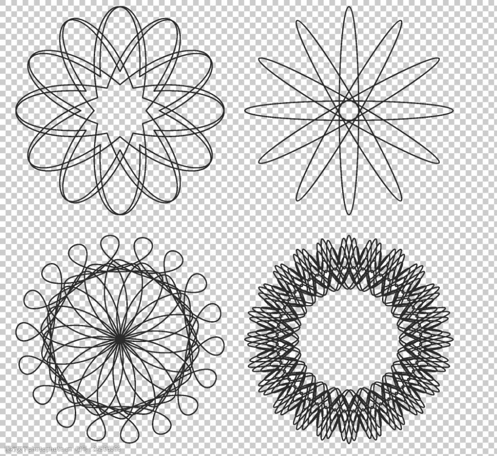 抽象对称图案花纹免抠png透明图层素材