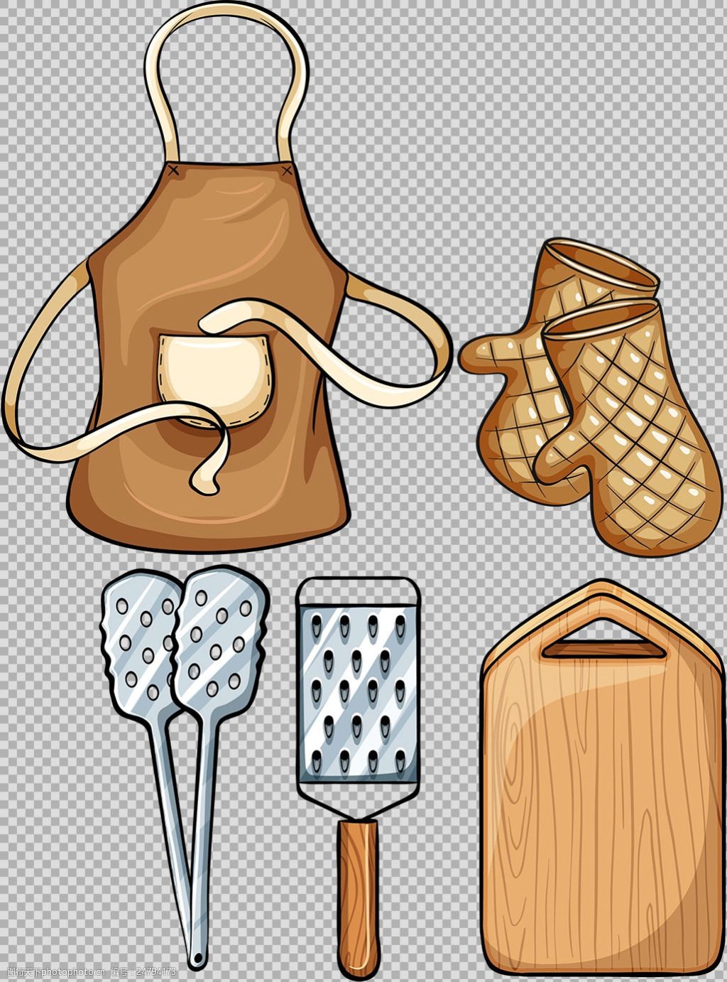 各种厨师用品免抠png透明图层素材